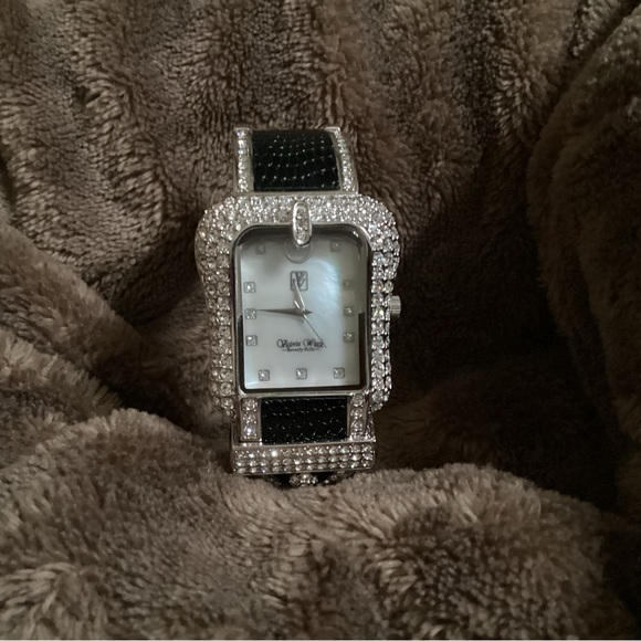 Victoria Wick rhinestone encrusted buckle bangle watch - Picture 2 of 4